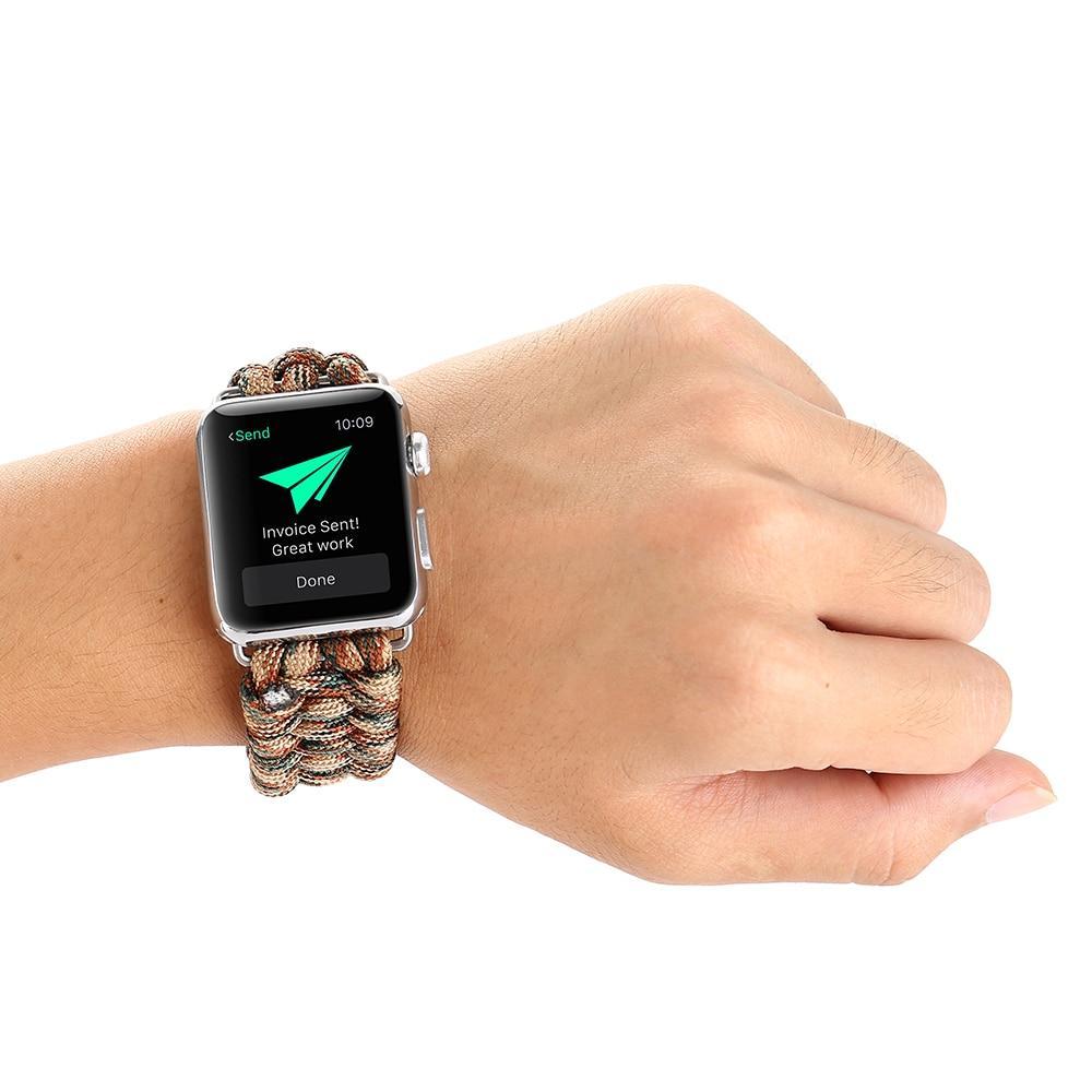 Woven Nylon Rope strap For Apple watch band apple watch 5 4 3 band 44mm 42mm 38mm 40mm iWatch band Survival Outdoor WatchBand