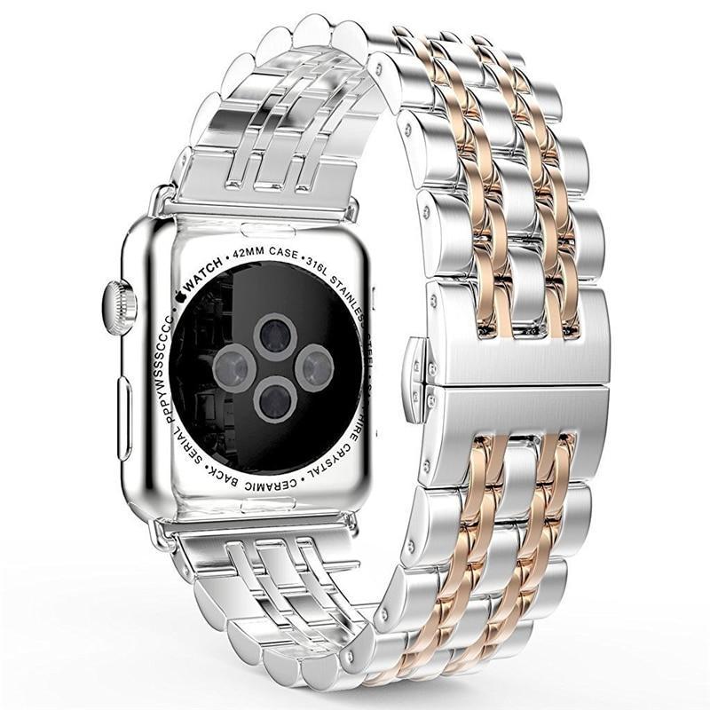 Strap For Apple Watch band 44mm 40mm apple watch 5 4 3 iwatch band 42mm/38mm correa Stainless Steel pulseira Butterfly watchband