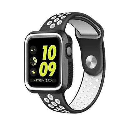 silicone strap+case For Apple watch band apple watch 5 4 3 band 44mm/40mm iwatch 5 4 3 42mm/38mm Bracelet watchband case cover