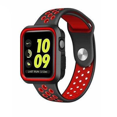 silicone strap+case For Apple watch band apple watch 5 4 3 band 44mm/40mm iwatch 5 4 3 42mm/38mm Bracelet watchband case cover