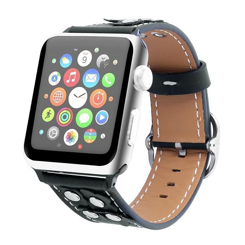Leather strap For Apple watch band apple watch 4 3 band 42mm/44mm 38mm/40mm correa iwatch band stainless steel belt bracelet