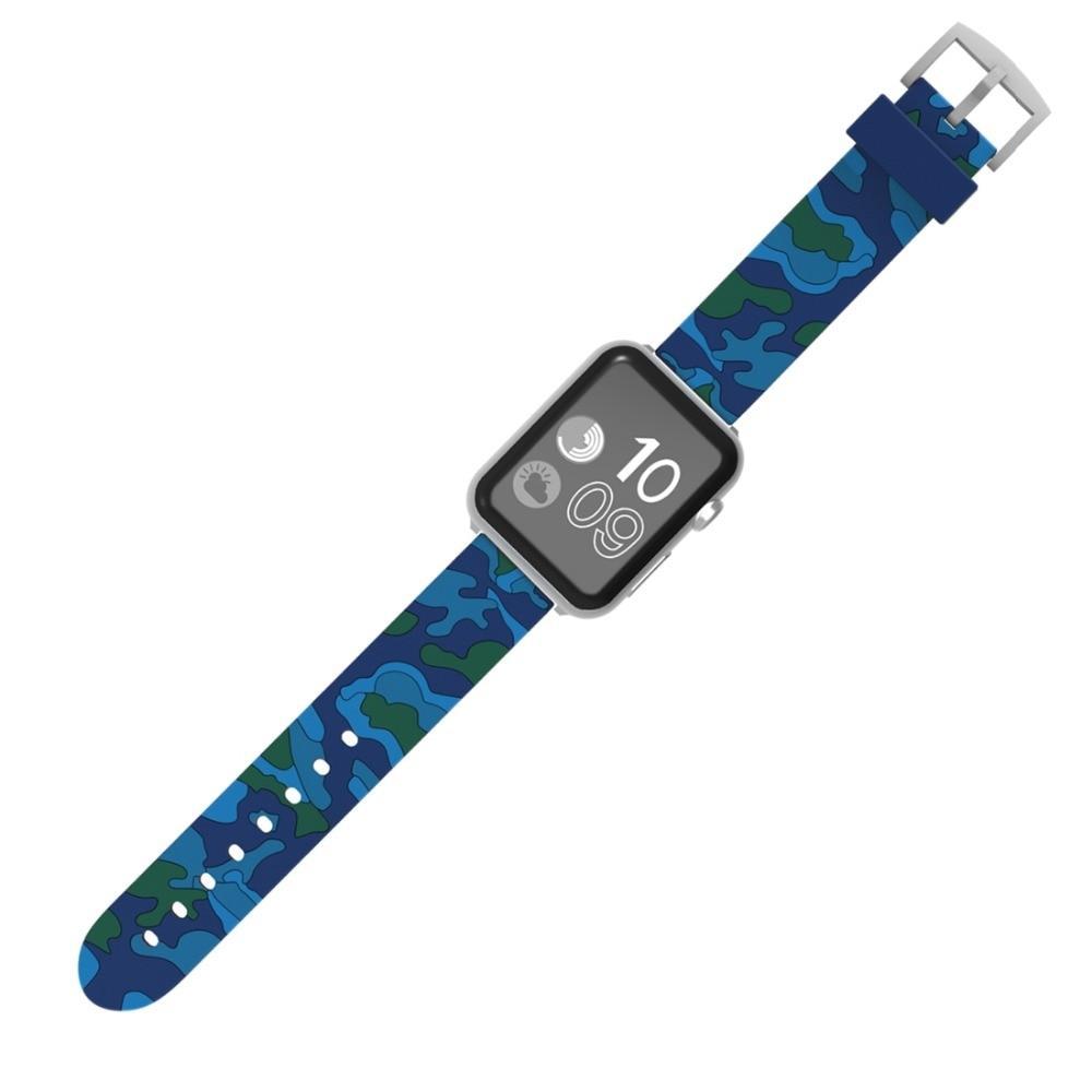 Sport silicone strap For Apple watch band 42mm 38mm Iwatch series 3 2 1 Camouflage wrist bands bracelet watchband belt