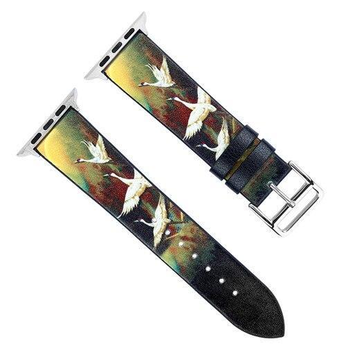 Leather strap for apple watch band 42mm 44mm correa iwatch series 4/3/2/1 40mm 38mm wrist watchband belt