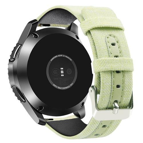 Nylon+Leather Gear s3 frontier Strap for Samsung Galaxy Watch 46mm huawei watch gt strap 22mm watch Band Canvas Belt