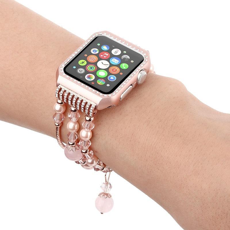 diamond strap For Apple Watch band 42mm 38mm Iwatch series 3/2/1 Shiny Rhinestones Agate wrist watchband bracelet belt