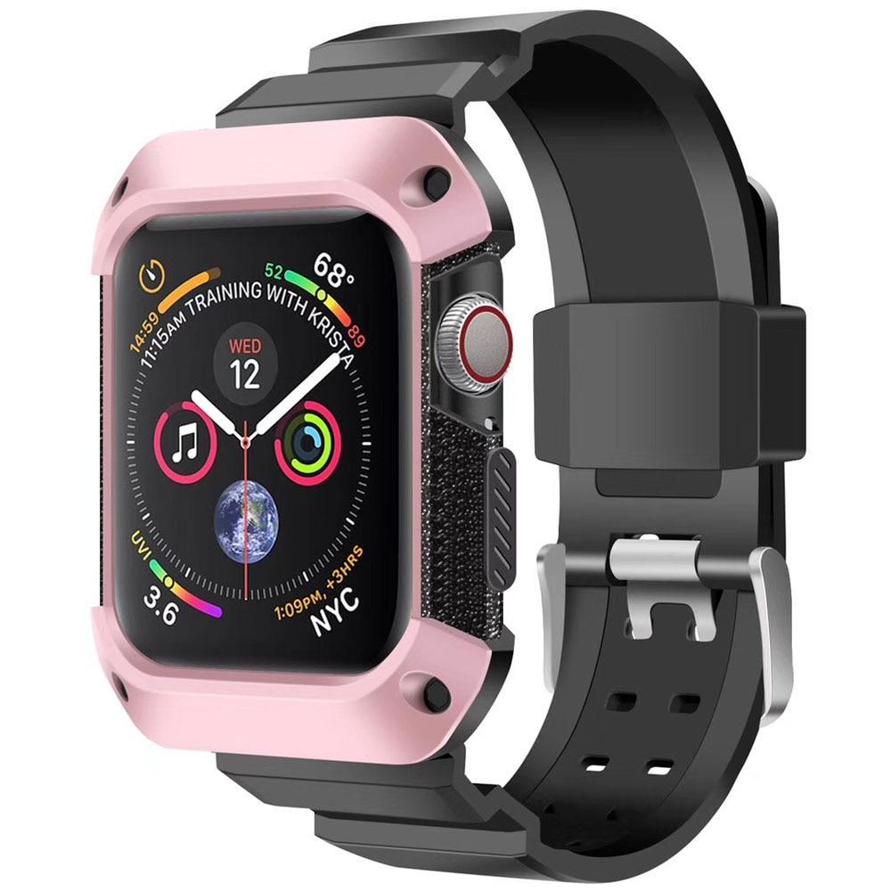 case+strap For Apple Watch band apple watch 4 5 Case 44mm 40mm iwatch 4 5 Rugged TPU Protective cover case watchband bracelet