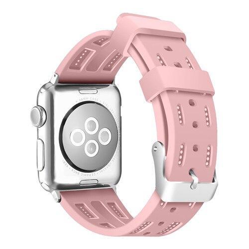Sport Band For Apple watch 42mm 38mm Silicone strap Iwatch bands series 3 2 1 wrist bracelet watchband belt Accessories