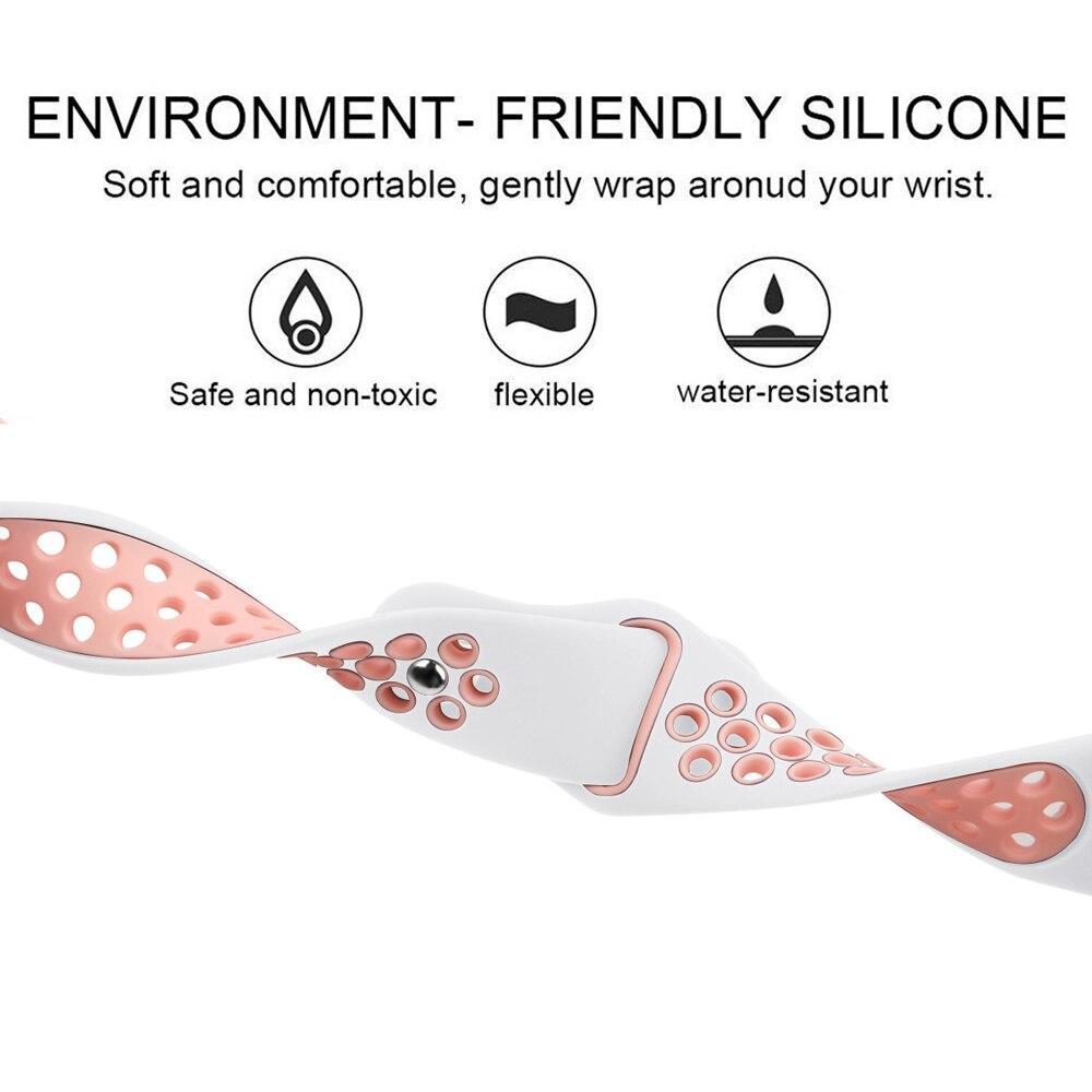 Sport silicone strap For Fitbit charge3 bracelet replacement watch band two-color nike silicone band Breathable comfort