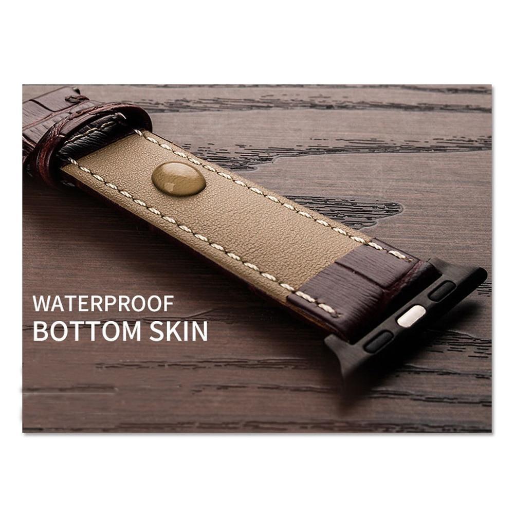 Leather strap For Apple watch band 4 44mm 40mm Butterfly buckle bands Iwatch series 3 2 1 42mm 38mm bracelet wrist belt