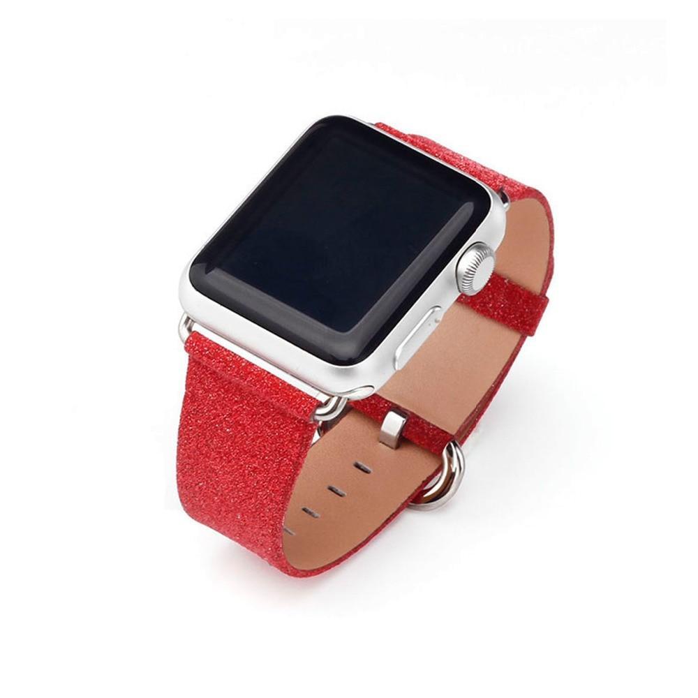 leather watch strap for apple watch band 42 mm/38 Luxury Glittery Bling bracelet belt for iwatch band 1/2 Christmas gift