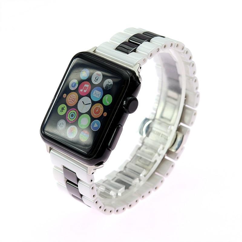 sport Ceramic Butterfly Loop strap For Apple Watch 5 4 band 44mm/40mm iwatch series 4/3/2/1 wrist bands link bracelet belt