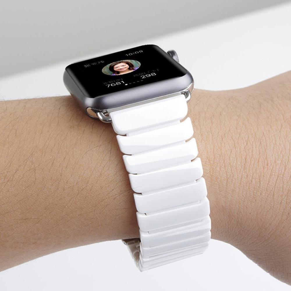 Ceramic For Apple Watch Band 42mm/38mm iwatch i watch strap series 5 4 3 2 1 Butterfly Loop wrist bands Link Bracelet belt