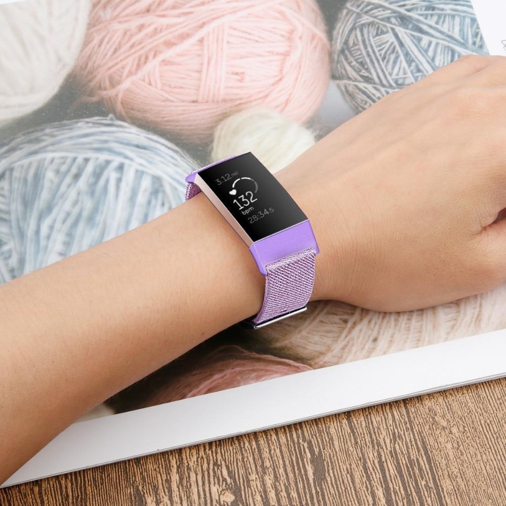 canvas strap for fitbit charge 3 band replacement watchband Solid color wrist bracelet belt for fitbit charge3 new watchband