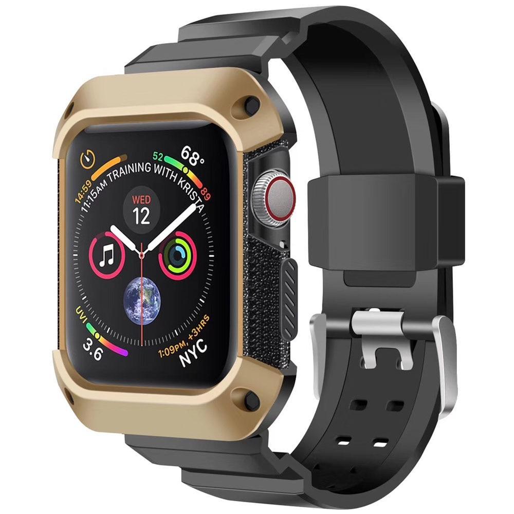 case+strap For Apple Watch band apple watch 4 5 Case 44mm 40mm iwatch 4 5 Rugged TPU Protective cover case watchband bracelet