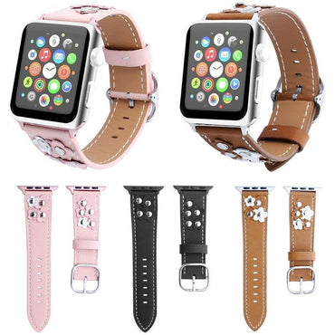 Leather strap For Apple watch band apple watch 4 3 band 42mm/44mm 38mm/40mm correa iwatch band stainless steel belt bracelet