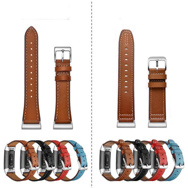 LNOP Genuine Leather strap for fitbit charge 3 band bracelet watchband divided into two styles Stainless steel buckle Wristbands