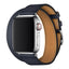 Double tour Leather strap For apple watch band apple watch 5 4 3 band 40mm 44mm correa iwatch 5 42mm 38mm watchband belt
