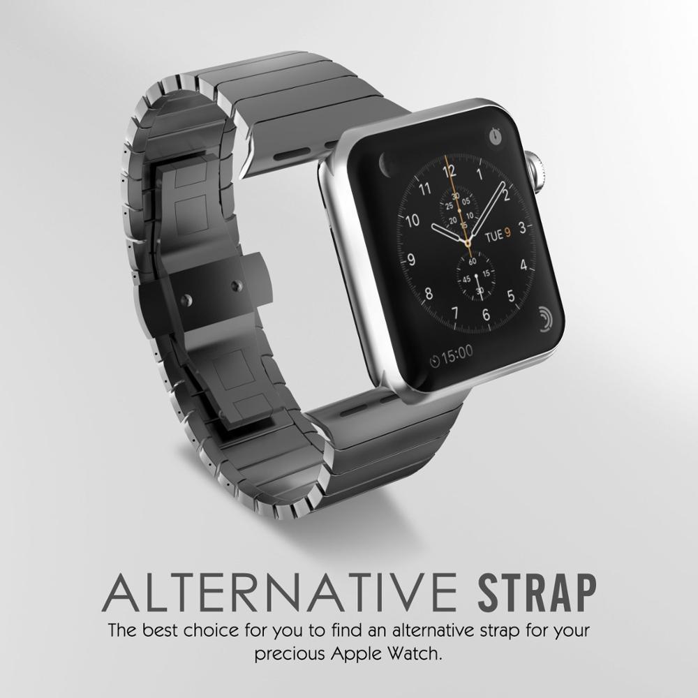 Link bracelet strap For Apple watch band 44mm 42mm iwatch 4/2/1 40mm/38mm butterfly loop wrist bracelet watchband belt