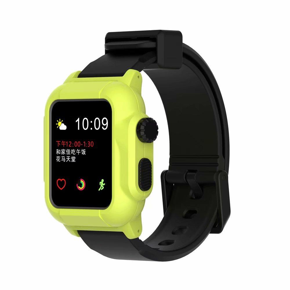 Luminous Sport case+Strap For Apple Watch band apple watch 4 3 5 44mm/40mm/42mm waterproof Iwatch band Bracelet case  cover
