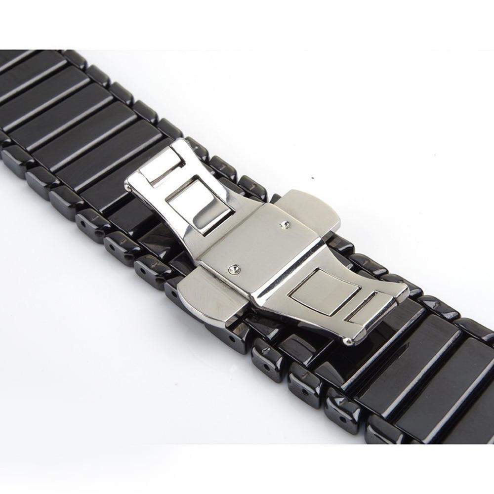 Ceramic For Apple Watch Band 42mm/38mm iwatch i watch strap series 5 4 3 2 1 Butterfly Loop wrist bands Link Bracelet belt