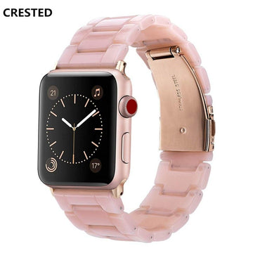 Resin strap For apple watch band apple watch 4 3 44mm/40mm 42mm 38mm iwatch band women bracelet stainless steel buckle belt