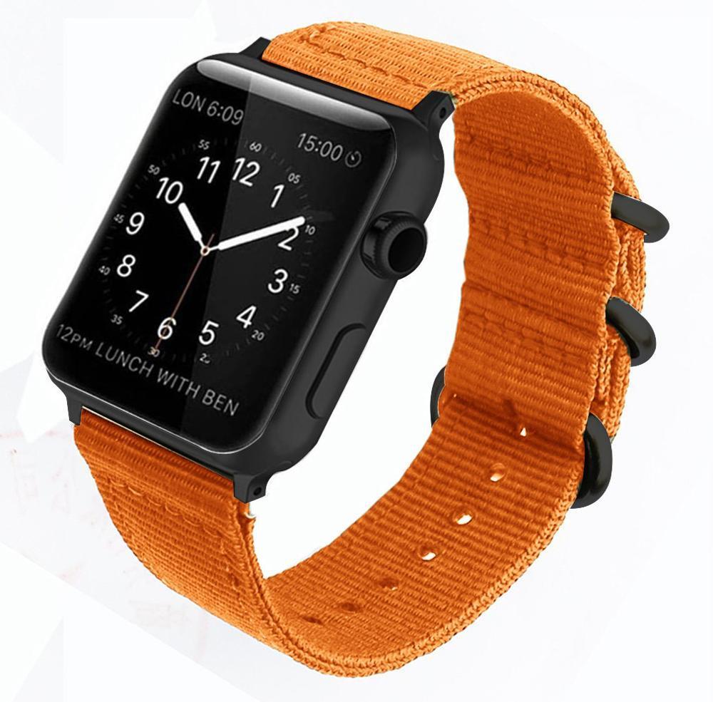 Nato strap For Apple watch band apple watch 4 3 5 band 44mm 40mm 42mm 38mm iwatch band correa woven nylon Bracelet Watchband