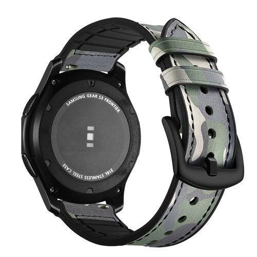Leather strap For Samsung Galaxy watch 46mm/Gear S3 Frontier/Classic 22mm watch band amazfit gtr 47mm correa bracelet