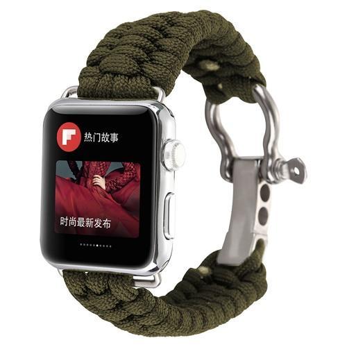 Woven Nylon Rope strap For Apple watch band apple watch 5 4 3 band 44mm 42mm 38mm 40mm iWatch band Survival Outdoor WatchBand