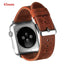 genuine leather strap For Apple Watch band apple watch 5 4 3 44mm/40mm 42mm 38mm crazy horse classic metal clasp watchband belt