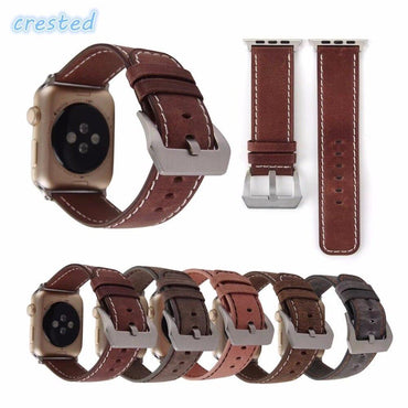 Leather Strap For Apple Watch band 42mm 38mm iwatch band 3 2 1 Retro style Wrist bands watchband Bracelet belt straps
