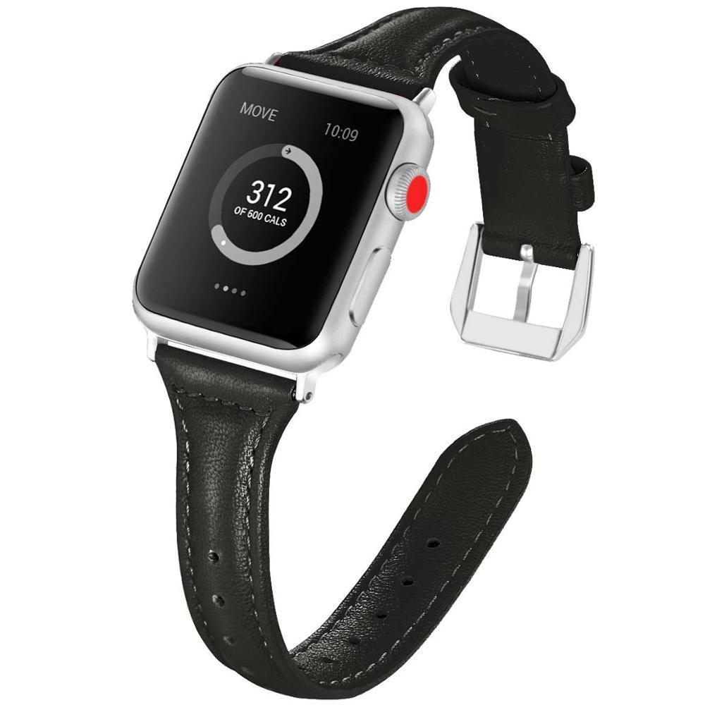 EIMO leather Strap for apple watch band apple watch 4/3/2 iwatch band 42mm/38mm/44mm/40mm slim leather bracelet correa watchband