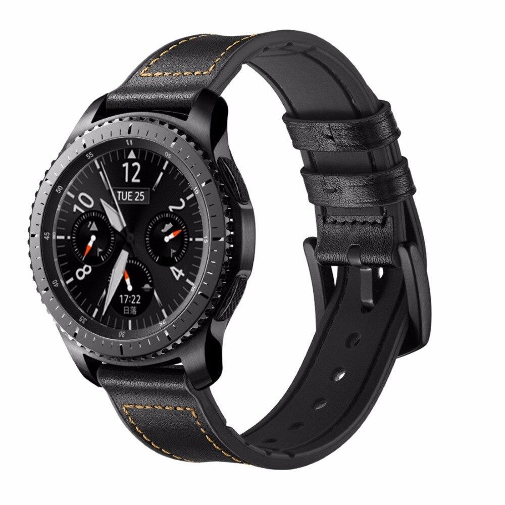 Leather strap For Samsung Galaxy watch 46mm/Gear S3 Frontier huawei watch gt strap 22mm watch band correa silicone bracelet belt
