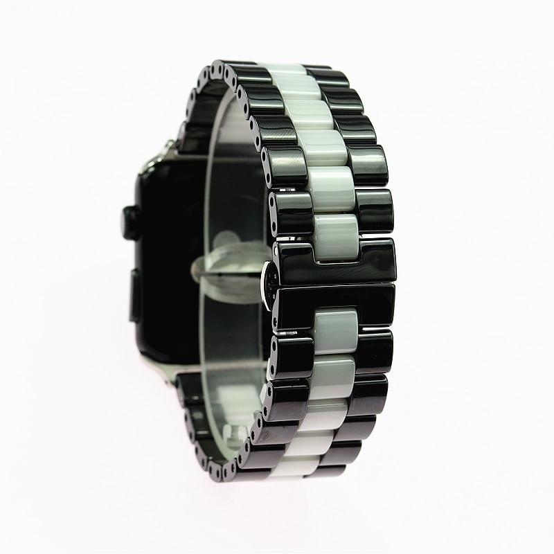 sport Ceramic Butterfly Loop strap For Apple Watch 5 4 band 44mm/40mm iwatch series 4/3/2/1 wrist bands link bracelet belt