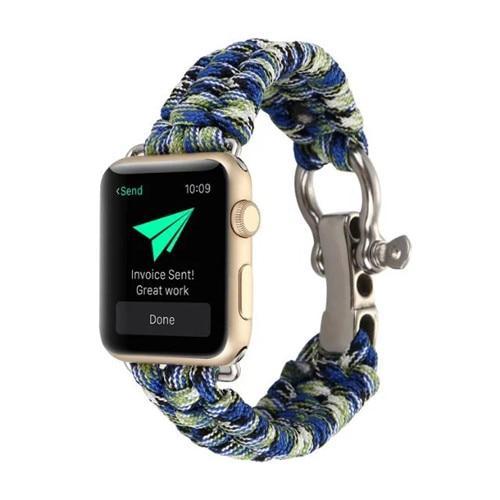 Woven Nylon Rope strap For Apple watch band apple watch 5 4 3 band 44mm 42mm 38mm 40mm iWatch band Survival Outdoor WatchBand
