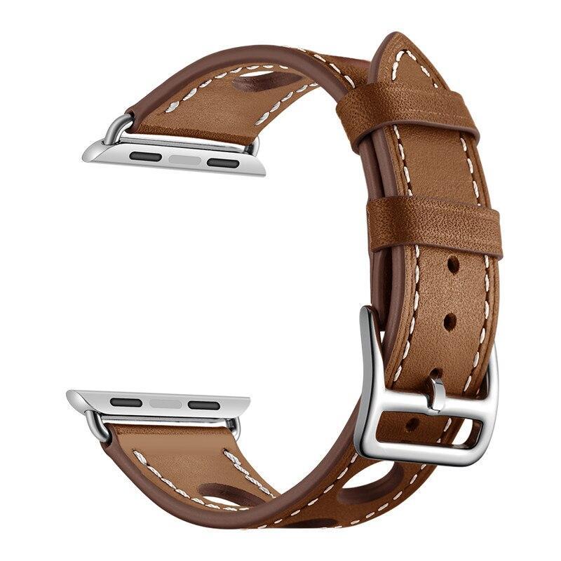 Genuine Leather strap For Apple Watch band apple watch 5 4 3 44mm 40mm iwatch band 5 42mm/40mm Single Tour Bracelet watchband