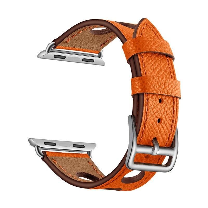 Genuine Leather strap For Apple Watch band apple watch 5 4 3 44mm 40mm iwatch band 5 42mm/40mm Single Tour Bracelet watchband