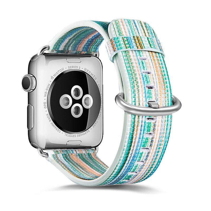 Leathter strap For Apple Watch band apple watch 5 4 3 44mm/40mm Flower print correa iwatch band 5 42mm/38mm bracelet watchband