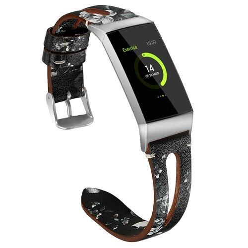 LXsmart New Fashion Leather strap For Fitbit Charge 3 band sport Smart Watch replacement Bracelet Belt wristband watch band