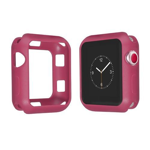 Silicone Cover Case For Apple Watch band apple watch 5 4 3 44mm 40mm iWatch case 42mm/38mm Soft protective Frame Full Protection