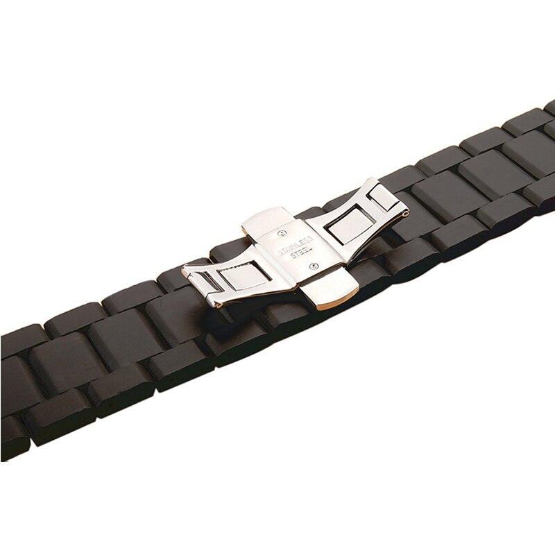 Strap For Apple Watch band apple watch 5 4 3 band iwatch 5 4 42mm/38mm Natural Wooden Butterfly buckle Bracelet watchband belt