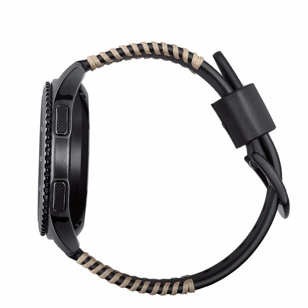 Galaxy watch 46mm Leather Strap For Samsung Gear S3 Frontier/Classic Bracelet wristwatch band Watchbands huawei watch gt strap