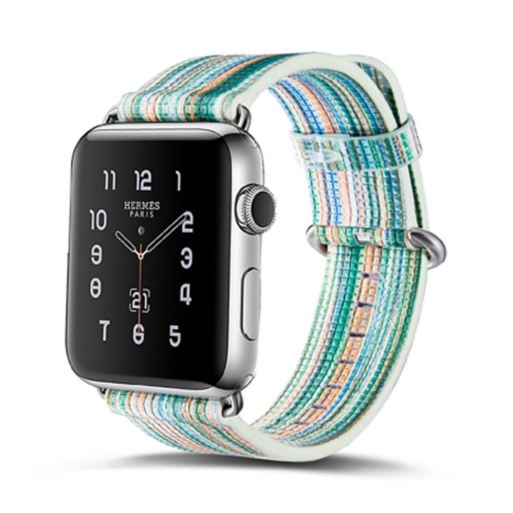 Leathter strap For Apple Watch band apple watch 5 4 3 44mm/40mm Flower print correa iwatch band 5 42mm/38mm bracelet watchband