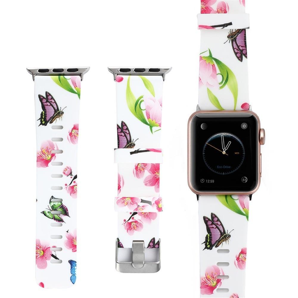 Silicone Sport strap For Apple Watch band 42mm 38mm correa Iwatch series 4/3/2/1 44mm/40mm wrist bracelet watchband belt