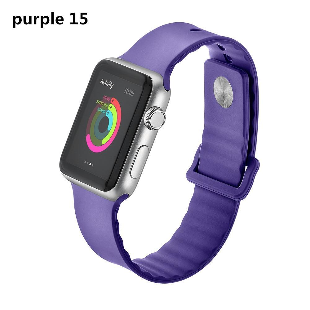 Sport For Apple Watch band 42mm 38mm iwatch series 5 4 3 2 1 wrist bands link Bracelet Rubber watchband belt fashion correa
