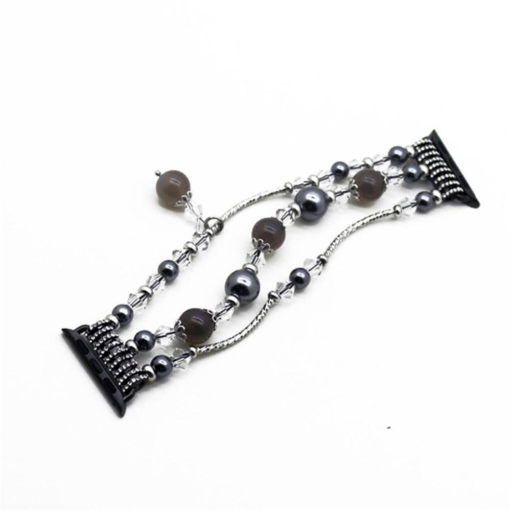 Natural agate band For Apple watch 4 44MM/40mm strap iwatch 4 3 2 1 42mm/38mm diamond wrist Bracelet women fashion belt