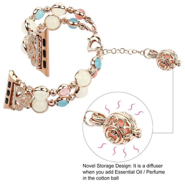 Luminous agate strap For Apple watch band apple watch 5 4 3 band 40mm 44mm iwatch band 5 4 3 38mm 42mm Woman pearl bracelet belt