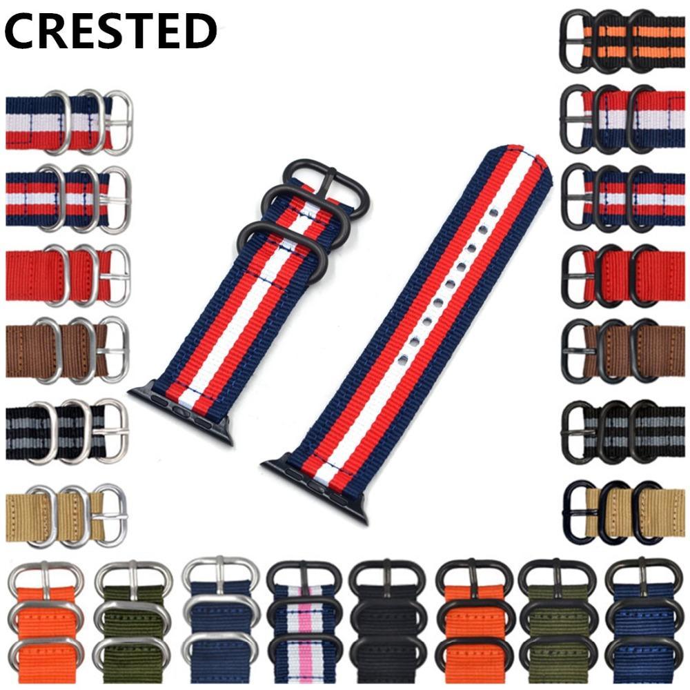 Sport strap For Apple watch band 4 42mm 38mm 3 iwatch band 44mm 40mm correa nylon nato Watchband Bracelet watch Accessories 2/1