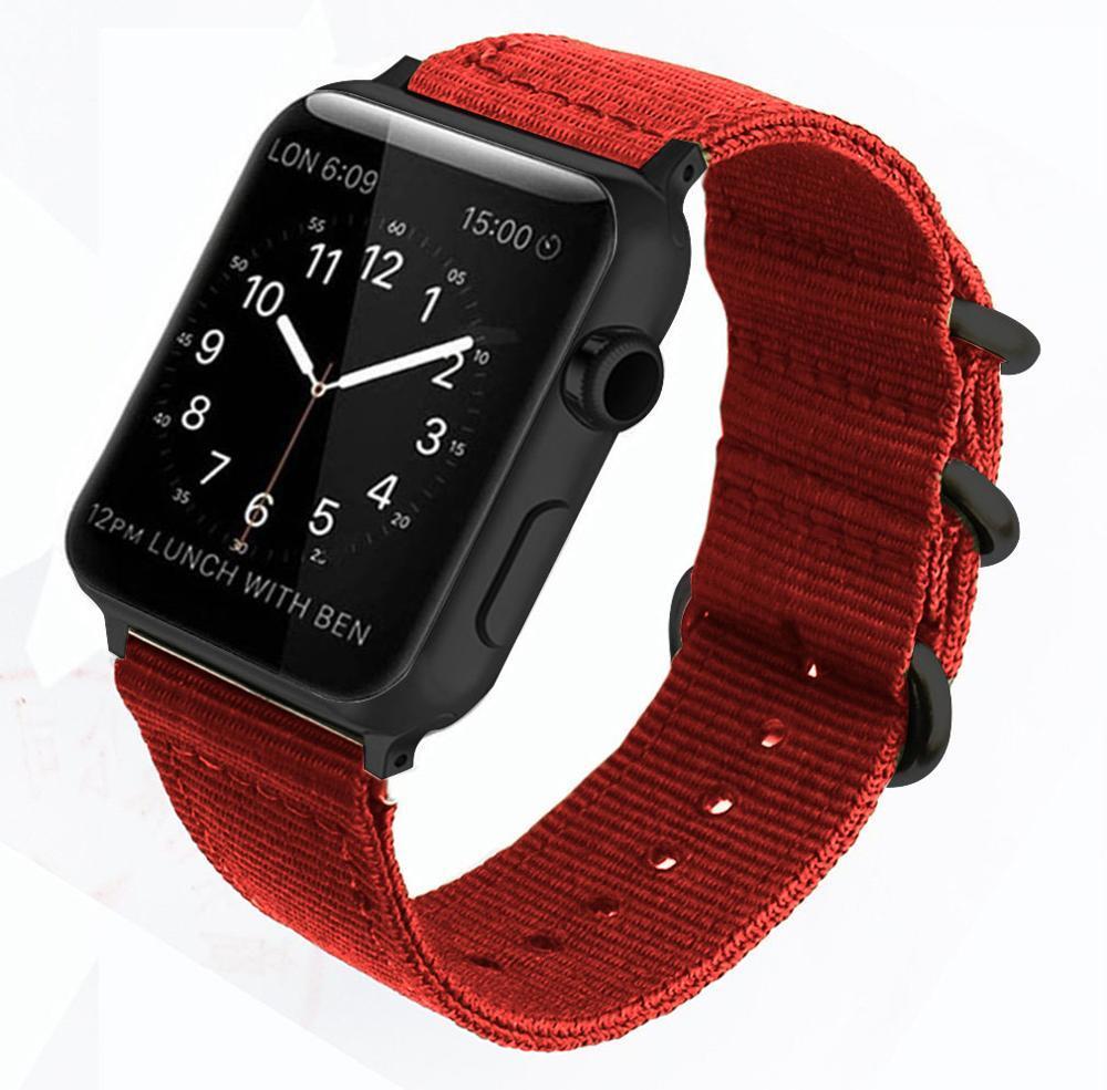 Nato strap For Apple watch band apple watch 4 3 5 band 44mm 40mm 42mm 38mm iwatch band correa woven nylon Bracelet Watchband