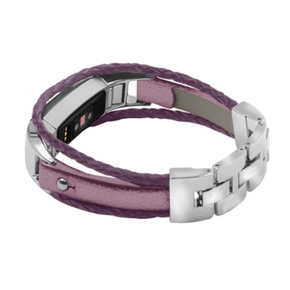 Suitable for Fitbit Alta HR Watch band smart bracelet replacement wristband suede leather woven double loop leather strap