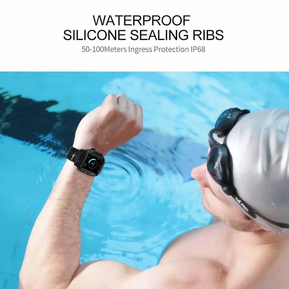 Luminous Sport case+Strap For Apple Watch band apple watch 4 3 5 44mm/40mm/42mm waterproof Iwatch band Bracelet case  cover